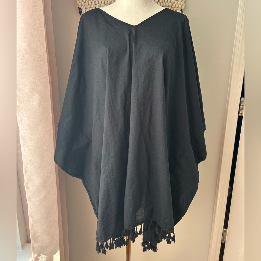Serra Black Oversized Swim Coverup